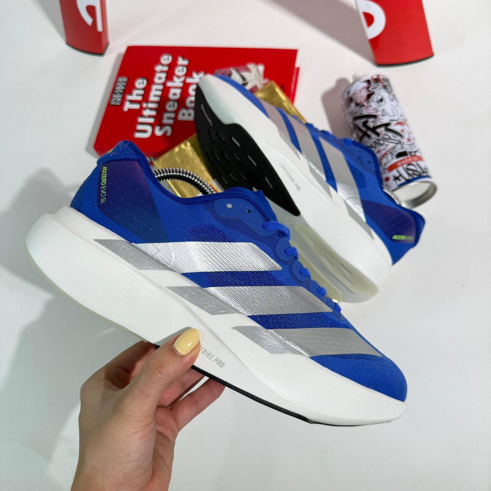 ADIDAS ADIZERO AZUL PLATEADO ADIDAS ADIZERO AZUL PLATEADO